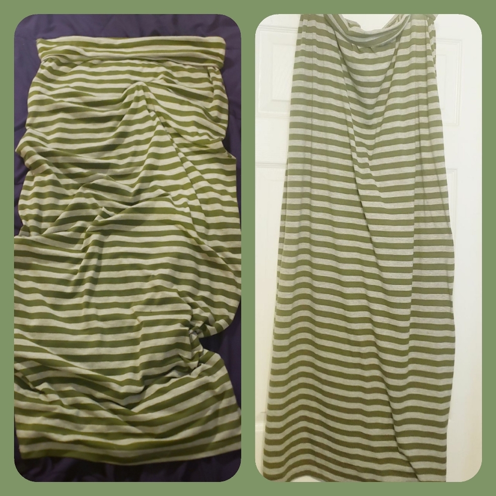 Gray and Green maxi skirt